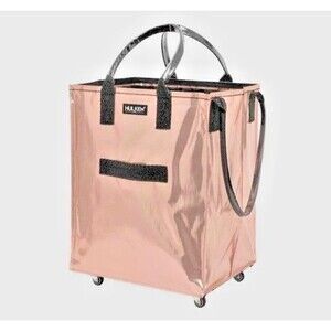 Hulken Rolling Tote Bag Medium Rose Gold – Foldable Utility Travel Bag on Wheels
